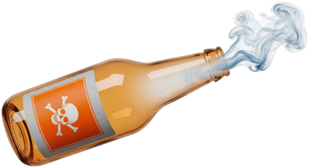 Isolated Poison Bottle