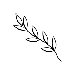  graceful blue olive branch outline seamless borde