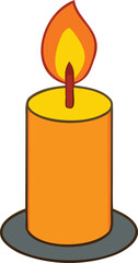 illustration of a burning candle