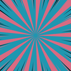 Dynamic Comic Book Radial Burst Background new 2025 trendy sun brust retro background