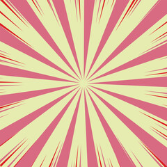 Retro Pop Art Sunburst Background Design new 2025 trendy sun brust retro background