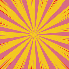 Vibrant Yellow and Pink Radial Burst Background Illustration new 2025 trendy sun brust retro background