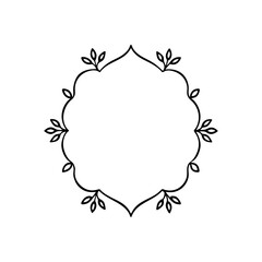  timeless black   white hand drawn floral frame   