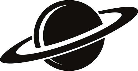 Gas Giant Planet with Rings Silhouette © mstsokera