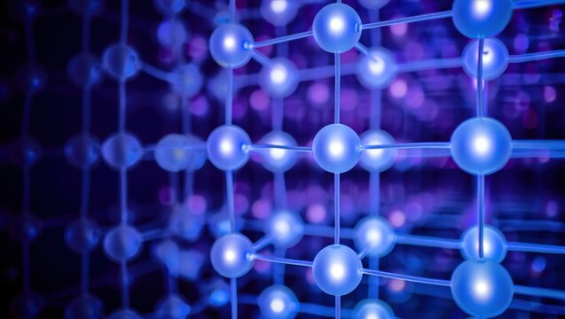 Glowing Blue Network Grid with Abstract Connections