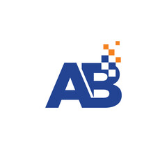 Initial A and B Letter Logo Icon 001