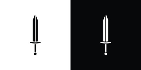 Sword icon symbol. simple flat symbol on blank background.