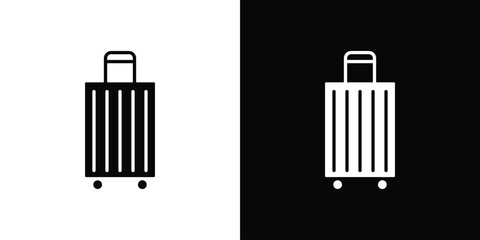 Suitcase icon symbol. simple flat symbol on blank background.
