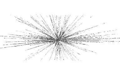 Circular starburst explosion texture. Distressed uneven grunge background.Vintage monochrome bursting rays. Vector illustration, great for retro style projects