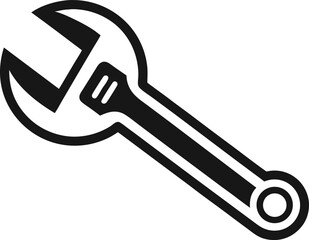 Wrench Tool Adjustable Spanner Outline