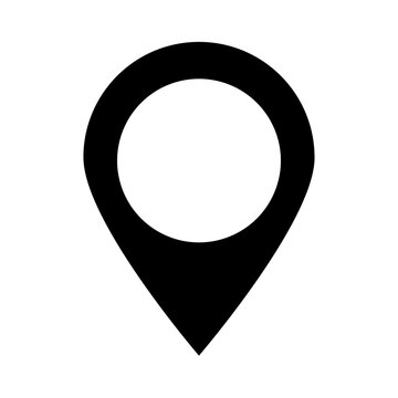 Location Glyph Vector pin Icon - GPS map Ui Icon Vector