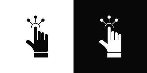Interactive icon symbol. simple flat symbol on blank background.