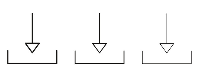 Upload icon symbol. Linear style sign for mobile concept