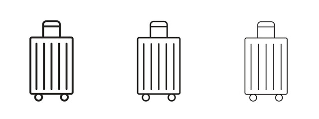 Suitcase icon symbol. Linear style sign for mobile concept