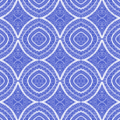 seamless pattern with blue flowers