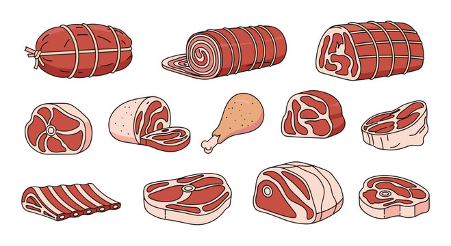 A collection of delicious raw meat cuts and preparations for culinary enthusiasts and chefs