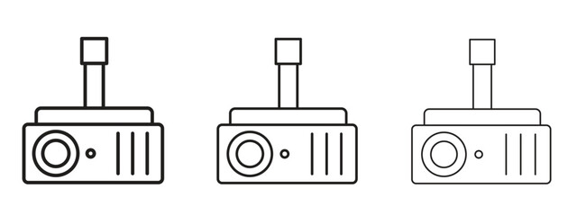 Projector icon symbol. Linear style sign for mobile concept