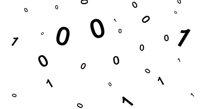 Abstract digital binary code floating data concept