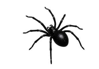 Black Spider on White: Eerie Detail and Halloween Intrigue