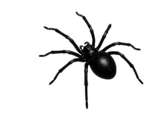 Black Spider on White: Eerie Detail and Halloween Intrigue