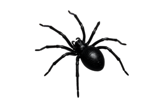 Black Spider on White: Eerie Detail and Halloween Intrigue