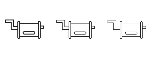 Exhaust pipe icon symbol. Linear style sign for mobile concept