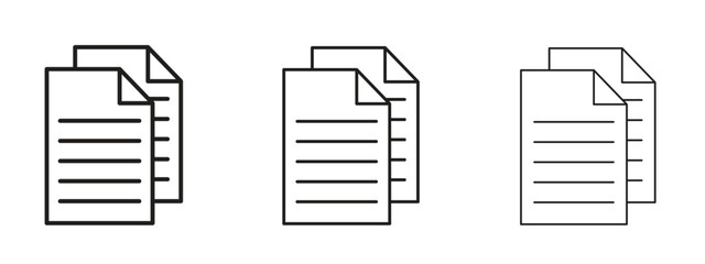 Duplicate icon symbol. Linear style sign for mobile concept