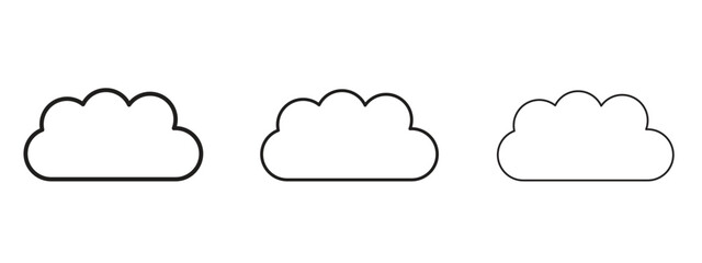 Cloud icon symbol. Linear style sign for mobile concept