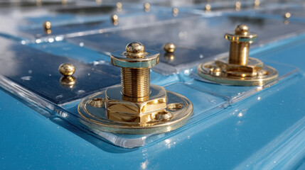 Modern Design with Elegant Brass Hardware and Clear Acrylic Aesthetic Elements