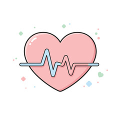 heart and heartbeat symbol