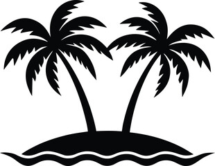 Two Palm Trees Island Icon