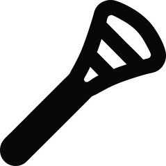 Black silhouette of a honey dipper tool with white background creative simplicity for food blogs and cooking illustrations