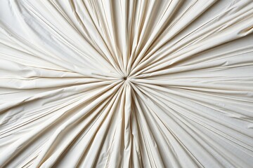 Abstract radial fabric folds creating a sunburst pattern
