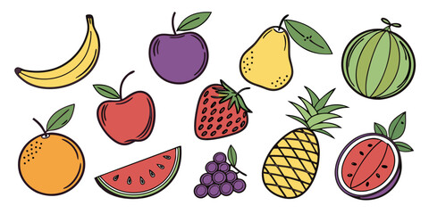 seamless background with fruits