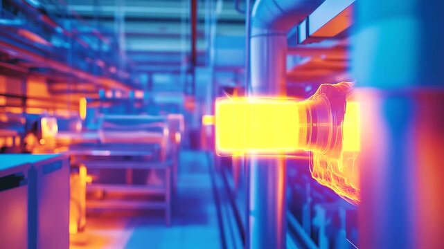 thermal imaging, industrial setting, heat detection, temperature analysis, infrared technology, equipment inspection, cooling efficiency, predictive maintenance, thermal diagnostics