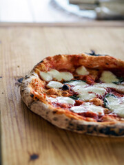 Authentic Margherita Pizza Fresh from the Oven – Crispy Crust, Melted Mozzarella, and Basil Garnish