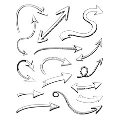 hand drawn arrows set