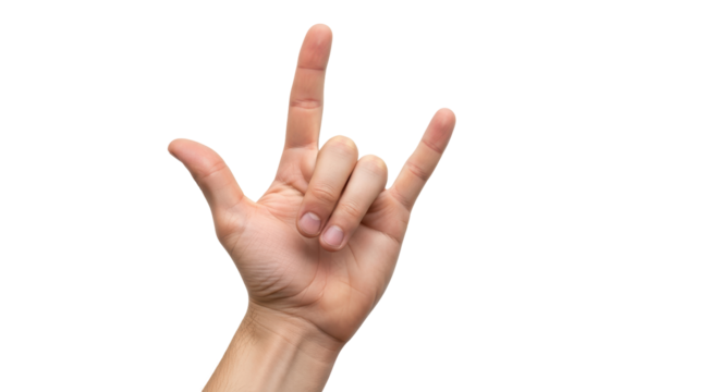 Isolated Hand Sign I Love You