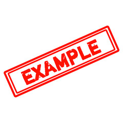 Red Example Stamp Icon &ndash; Sample Label Mark PNG Transparent