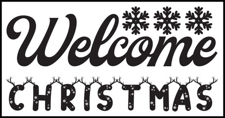 Basic RGB Welcome Christmas svg