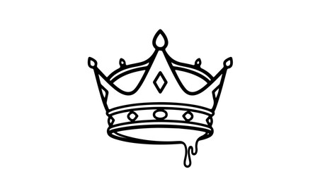 Crown drawing vector illustration royal king queen prince princess design luxury monarchy tiara symbol 100