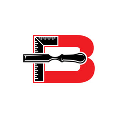 Initial Letter B, Construction, Renovation Logo Design 001