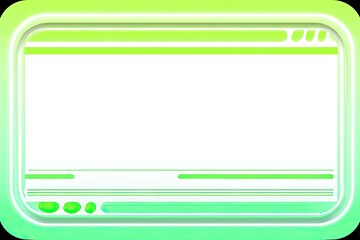 Empty web page, lime green/pale green gradient frame