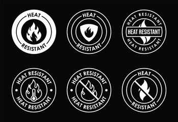 Collection of Heat Resistant Symbol Designs for Product Labeling