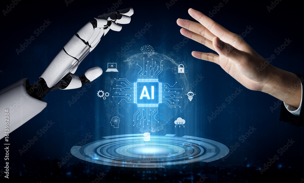 Poster ai drives global digital transformation by connecting cloud, robotics, machine learning, and data sy