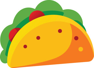 taco vector illustration on transparent background