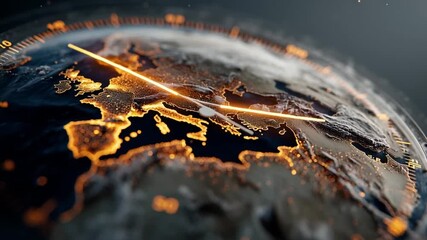 Countdown Clock for Climate Change Awareness with Earth in Dark Space Background - Powered by Adobe