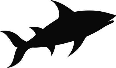 Sardine fish silhouette, seafood line art, minimal marine vector, ocean animal drawing, aquatic illustration design