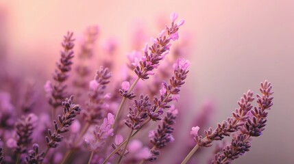 Fototapeta premium Soft Purple Lavender Close-Up in Bloom