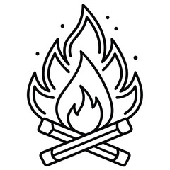 Minimalist Line Art C Icon Silhouette on white background